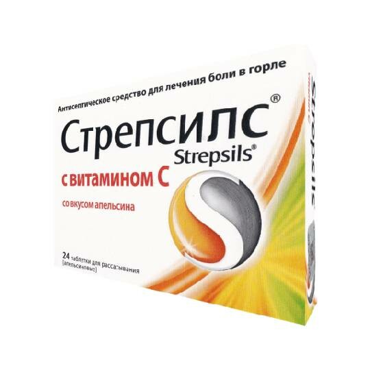 Стрепсилс с вит. Апельсин С таб. №24